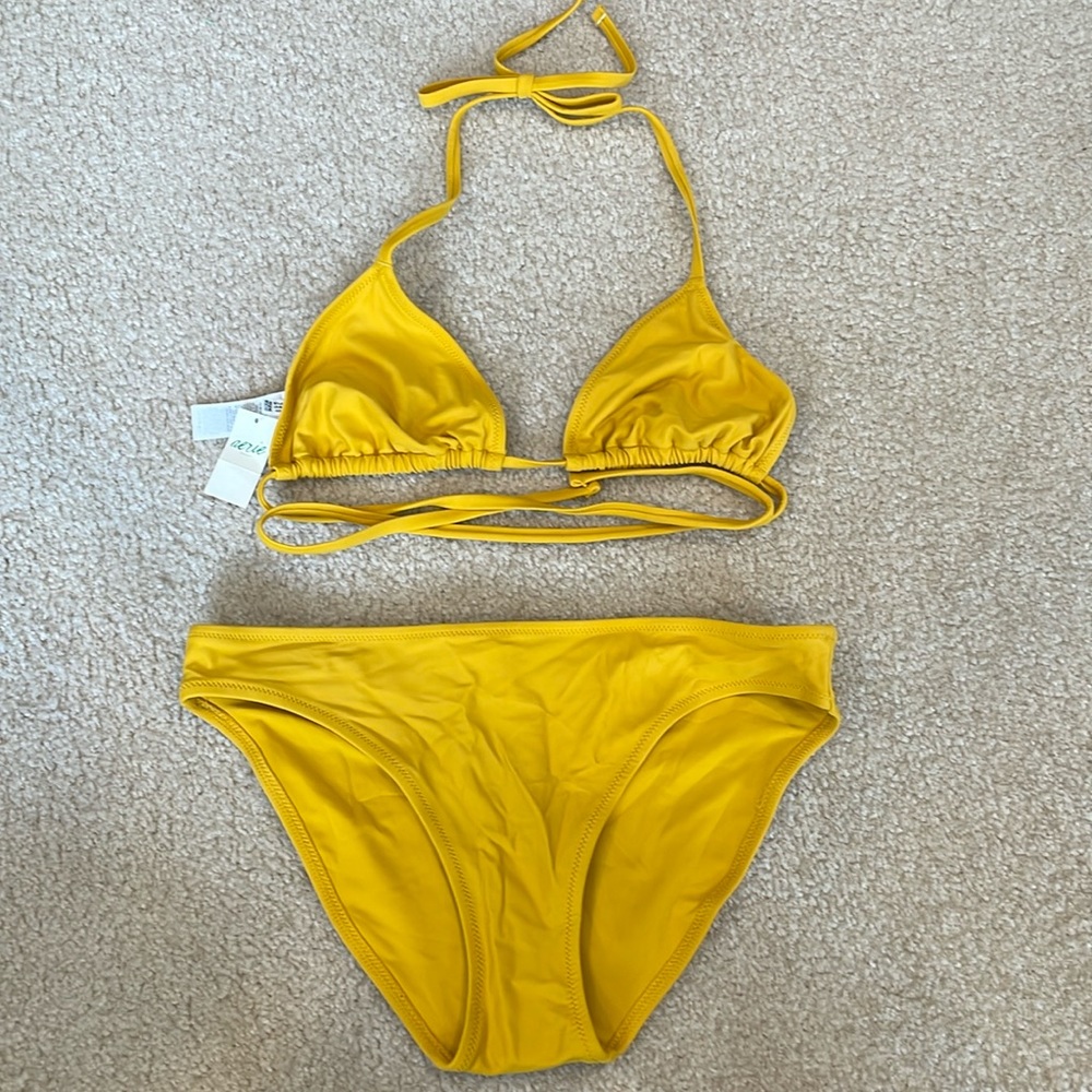 Aerie Triangle yellow bikini